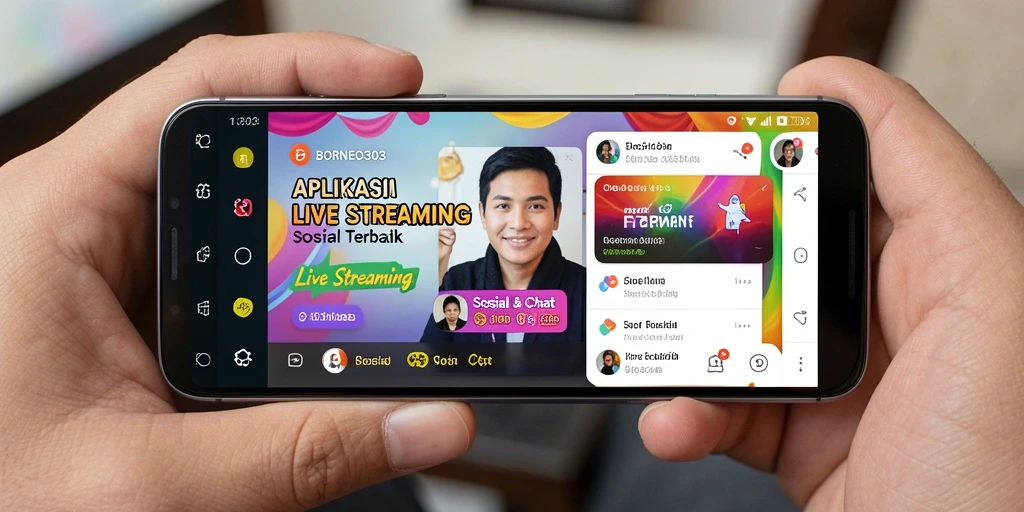 Antarmuka pengguna BORNEO303 yang menarik untuk Live Streaming.