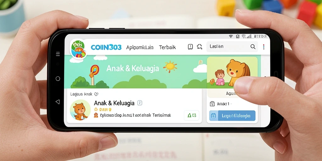 Tampilan antarmuka COIN303 dengan lagu-lagu anak yang ceria.