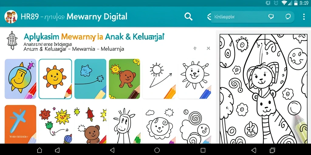 Screenshot utama HR89 menampilkan antarmuka mewarnai yang menarik.