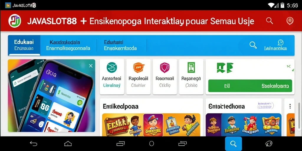 Antarmuka pengguna JAVASLOT88 yang intuitif dan informatif.