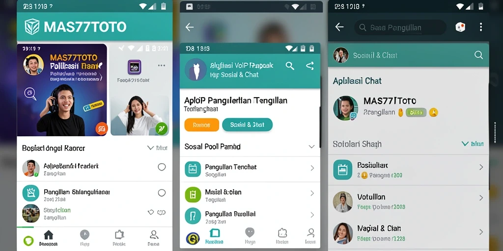 Tampilan antarmuka aplikasi MAS77TOTO yang modern dan ramah pengguna.