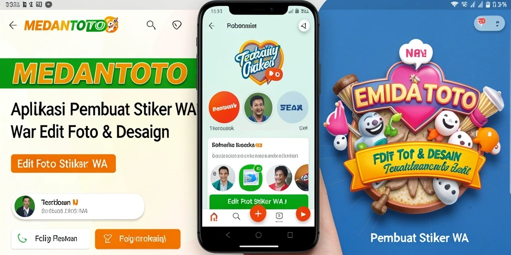 Tampilan antarmuka MEDANTOTO untuk pembuatan stiker WA yang menarik dan user-friendly.