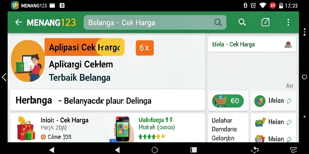 Tampilan antarmuka MENANG123 yang intuitif untuk Cek Harga.
