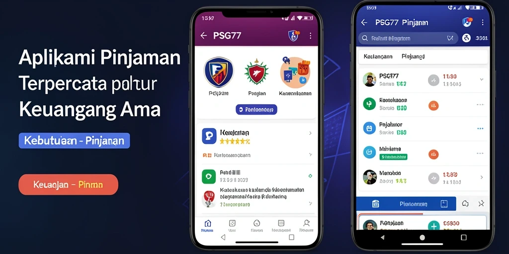 Antarmuka sederhana dan intuitif aplikasi PSG77 untuk pengajuan pinjaman.