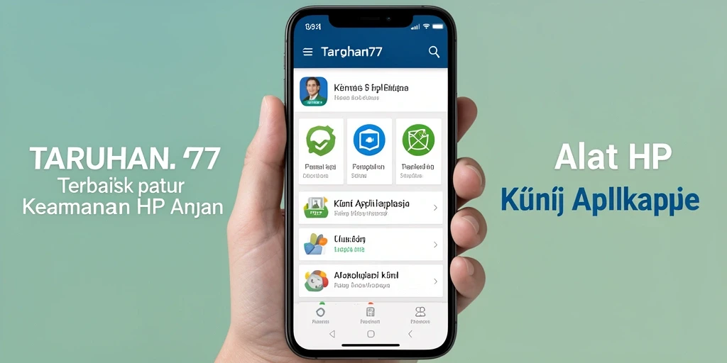 Antarmuka aplikasi TARUHAN77 menampilkan fitur kunci aplikasi yang sederhana dan efektif.