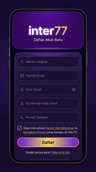 Buat Akun Baru di inter77 Dengan Mudah